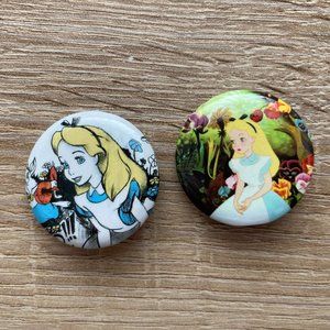Alice in Wonderland Pins - Set of 2